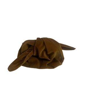 Merit Beauty Makeup Corduroy Bag Tie Top Pouch Bronze Brown Gold Great!!